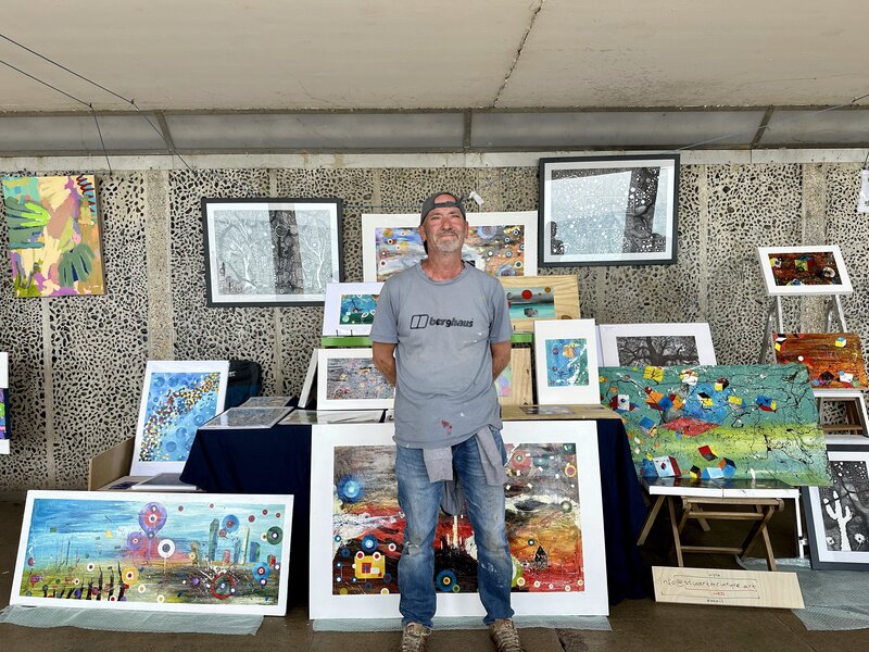 Stuart McIntyre at Bottle Alley Art Market, Hastings